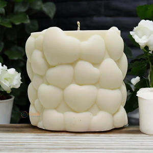 Corazón romántico novedad vela de cera de soja hecha a mano para Halloween decoración del hogar vacaciones cumpleaños Pascua Navidad bares - Product Image 2