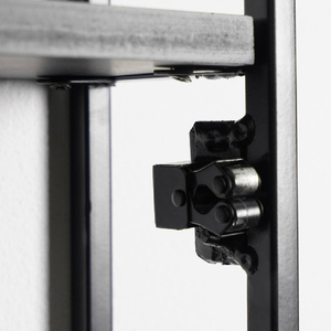 Black <b>Metal</b> <b>Framed</b> Oval Vanity and Bathroom Wall Mirror with Shelves Best Selling Price Bulk Supplies for Wall Mirror Decor - Product Image 2