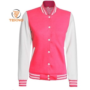 <b>Women's</b> Breathable Crop Varsity <b>Jacket</b> with Custom Logo/Color High Light Weight Available at Wholesale Rate Long Clothing Length - Product Image 1
