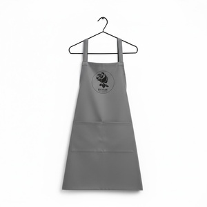 Professional Kitchen Gabardine Durable Gray Cotton-Polyester Garment| Adjustable Fit | Restaurant, Bakery & Craft Workwear <b>Apron</b> - Product Image 5