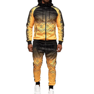 Chándal de sublimación digital para hombre, jersey de manga larga, dos bolsillos delanteros, chándales hechos de poliéster, precio barato - Product Image 1