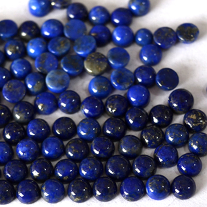 Lapis Lazuli Naturel Rond 9mm Cabochon Dos Plat-lâche lapis lazuli Qualité Supérieure - Product Image 1