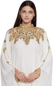 Dubai Caftan marocain Modeste Arabe Abaya Maxi Caftan Perlé à la main Détail Fête Wear Wedding Gown Beach Stylish Jellabiya Floor - Product Image 3
