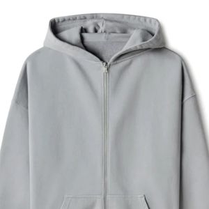 Service OEM en gros, dernières tendances, sweats à capuche pour hommes avec fermeture éclair, 100% coton, écologiques, chauds, couleur unie pour la saison d'automne, adultes - Product Image 3