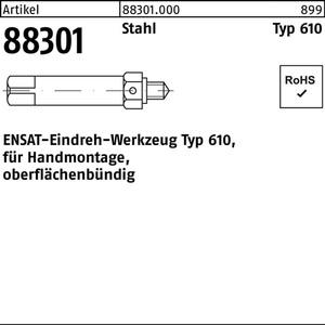 Insertion Tool R 88301 Type 610 M8 Steel 1 Piece ENSAT <b>Screwdriver</b> - Product Image 1