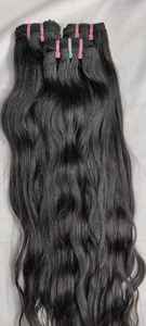 วิกผมสำหรับต่อผมมนุษย์บริสุทธิ์จากอินเดียผมหยิกเป็นลอนธรรมชาติสีดำเข้ม - Product Image 5