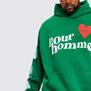 เสื้อสเวตเตอร์มีตัวอักษรพิมพ์ลายพัฟ3D สีทองโอเวอร์ไซส์ผ้าฝ้าย100% แนวสตรีทแวร์มีตัวอักษร - Product Image 3