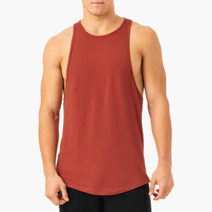 Camisetas sin mangas de fitness para hombre, logotipo personalizado, talla grande, informal, servicio OEM, punto sólido, impresión por sublimación de tinte completo, lavado - Product Image 1