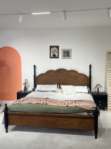 Cama de Plataforma Moderna de Madera Maciza con Tamaño Personalizado Disponible para Muebles de Dormitorio - Product Image 4