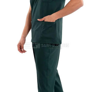 Uniforme Médico para Hombre, Ligero, Conjunto de Uniforme Médico con Cuello Alto, Manga Corta, Transpirable, Cómodo, en Oferta - Product Image 4