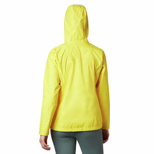 Veste coupe-vent jaune à capuche de meilleure qualité pour femmes Design personnalisé et marque en nylon polyester et coton - Product Image 2