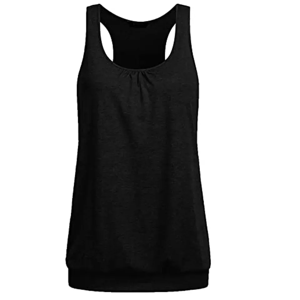 Custom Logo OEM ODM Private Label Breathable Cute Basic Solid White Black Blank Ladies Knitted Workout Tank Top Women