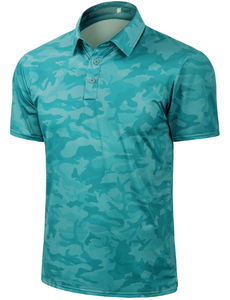 Logotipo personalizado para hombre CAMO Golf camisas Anti uv UPF 50 humedad que absorbe la manga corta de secado rápido Golf Polo camiseta - Product Image 2