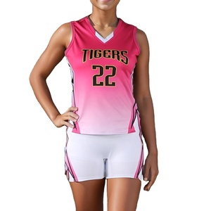 Customizable Reversible Unisex Volleyball Uniform Adults Custom Size Breathable <b>Applique</b> Printed Jersey 100% Short Front - Product Image 1
