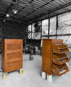 เฟอร์นิเจอร์ห้องนั่งเล่นจาก Jepara อินโดนีเซียคุณภาพสูงทันสมัยไม้สักชั้นวางรองเท้าตู้สําหรับบ้านที่เก็บรองเท้าไม้ - Product Image 4