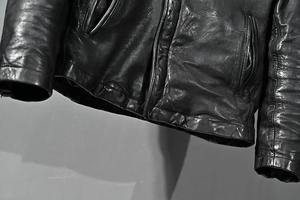 Peau de vache en cuir véritable moto veste Slim Style hommes noir Vintage épais imperméable coupe-vent - Product Image 4