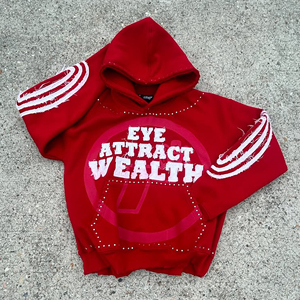 Sudadera con Capucha de Algodón Ecológico de Alta Calidad al por Mayor, con Bordado Desgastado, 370 GSM, Corte Holgado, Personalizable, para Hombre, Nueva Temporada de Invierno - Product Image 1