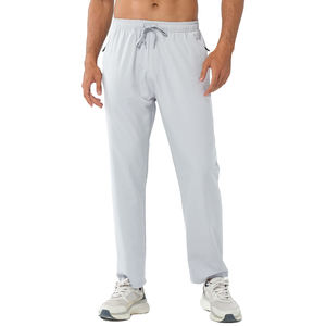 กางเกงขาตรงผ้าไนลอนสีพื้นสำหรับผู้ชายกางเกงสเวตเตอร์ผ้าคอตตอนเนื้อนุ่มโอเวอร์ไซส์ออกแบบได้ตามต้องการ - Product Image 1