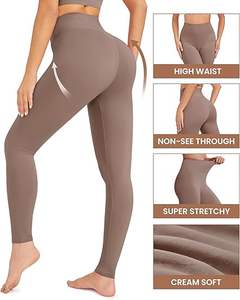 Women's <b>High</b> <b>Waist</b> Breathable Knitted Activewear <b>Leggings</b> Seamless Fitness <b>with</b> Logo for Workout and <b>Tummy</b> <b>Control</b> - Product Image 5