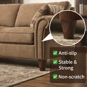 Solid <b>Wood</b> Curved Tapered Heavy Duty Sofa <b>Legs</b> with Easy Installation for Sofa Chair Bed Cabinet Traditional Style - Product Image 1