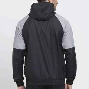 Veste de course pour homme, fermeture éclair, logo personnalisé, toile, style urbain, imperméable, coupe-vent, à capuche - Product Image 2