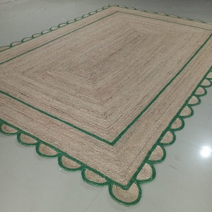 2025 mejor precio alta calidad suave versátil moderno Handloom Dhurrie algodón trenzado Jacquard técnica alfombras de tejido plano pila de bucle - Product Image 6