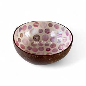 Tazón de Coco con Incrustaciones de Nácar Hecho a Mano, Patrón Personalizado al por Mayor, Fabricante de Vietnam - Product Image 2