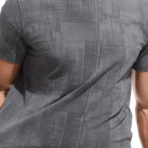 เสื้อยืดผู้ชายแห้งเร็วเสื้อยืดโพลีเอสเตอร์100% พิมพ์ซับลิเมชันงาน OEM ตามสั่ง - Product Image 5