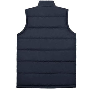Nouvelle Arrivée Gilet matelassé sans manches pour homme à col montant avec motif lettres, deux poches latérales zippées, style streetwear hiver - Product Image 6