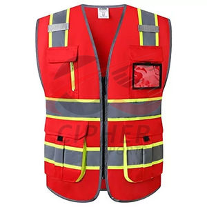 Gilet de travail réfléchissant en tissu sur mesure Gilet de sécurité routière Vêtements réfléchissants de qualité supérieure Gilet de travail Hi Viz - Product Image 3