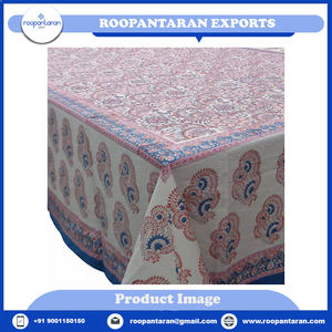 Mantel de Mesa de Algodón de Alta Calidad, Ecológico, Estampado a Mano, Hecho en India por Kusum Gulabi, Venta Caliente - Product Image 2