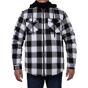 2025แจ็คเก็ตผ้าสักหลาดสำหรับผู้ชายสีขาวและสีดำไซส์ใหญ่พิเศษระบายอากาศได้ดีกันลมด้านหน้า - Product Image 1