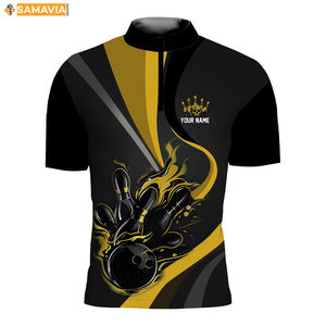 SAMAVIA Club Bowling Jerseys Lightweight Sublimated Polyester Teamwear for USA League Players - Product Image 2