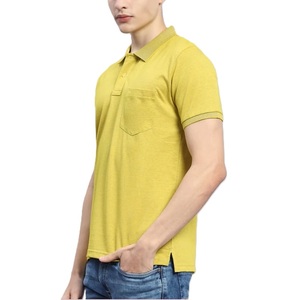 Camiseta de Manga Corta para Hombre, Tela de Jersey de Algodón, 220g, Transpirable, Color Sólido, Casual, con Bolsillo, Corte Regular, de Bangladesh - Product Image 4