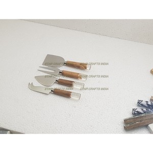 Juego de cubiertos de metal con mango de resina de estilo único con acabado brillante Fabricación y proveedor de tamaño personalizado por India - Product Image 4