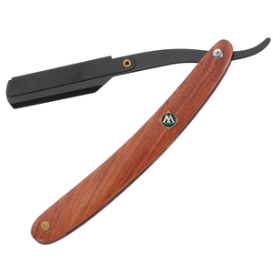 Maquinilla de afeitar de barbero Vintage para hombre, maquinilla de afeitar de seguridad de doble filo con mango de madera para viajes en casa para afeitar barbas - Product Image 1