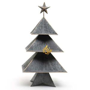 Adornos navideños de Metal hechos a mano caja personalizada embalada Papá Noel colgante diseño de copo de nieve adornos colgantes de Navidad - Product Image 6