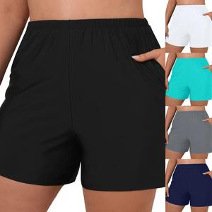 High Waisted Bikini Bottoms Swimwear Swim Shorts Bathing Suit Bottoms Women Ruched Shirre <b>Tummy</b> <b>Control</b> Panties Plus Size Pant - Product Image 1