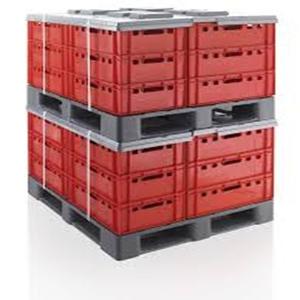 พาเลทพลาสติกแบบหน้าเดียวสำหรับงานหนักแบบ4ทางสไตล์ยูโรสำหรับใช้ในอุตสาหกรรมในราคาที่แข่งขันได้ - Product Image 1