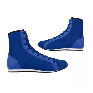 Supportive Pakistan Made High-Top Boxing <b>Shoes</b> Natural Rubber Leather Lightweight Breathable Ankle Stability All Weather <b>Grip</b> - Product Image 1
