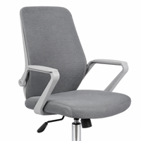 Chaise de bureau ergonomique à dossier haut en maille avec réglage de la hauteur par vérin à gaz, base étoile à cinq branches inclinable et repose-pieds pour bureaux modernes, salles de réunion et télétravail