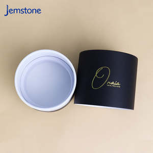 Aroma Container Candle Jar Lid Luxurious Candle Diffuser Black Paper Cylinder <b>Box</b> Packaging Recyclable Cardboard Tube - Product Image 3