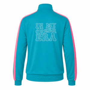 Custom Cheerleader Practice Warm Up Uniform Cheer <b>Rhinestone</b> Team Apparel Full Zip <b>Jacket</b> With Pants For Competition Team - Product Image 2