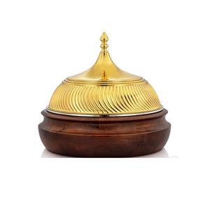 Modern Design Food <b>Serving</b> Hot Pot Deluxe Quality Wooden and Stainless Steel With Lid Hot Pot by <b>Indian</b> Metal World - Product Image 4