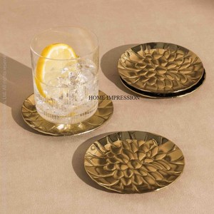 Patrón de aspecto atractivo, bandeja para servir alimentos de latón macizo chapada en oro, vajilla decorativa para el hogar de la mejor calidad, bandeja de comida superior - Product Image 2