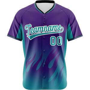 Maillot de baseball et softball personnalisable coupe à séchage rapide brodé nom de l'équipe numéro presse à chaud conception bouton chemise en maille respirante - Product Image 2