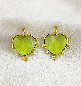 Colgante de Cristal con Forma de Corazón y Bisel Elegante, Chapado en Oro sobre Plata de Ley, Joyería de Moda para Regalo, Venta al por Mayor - Product Image 5