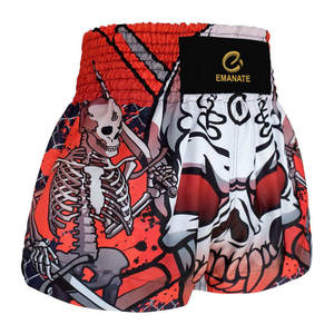 Pantalones Cortos de Boxeo Muay Thai de Satén 100% Poliéster para Hombre, Estilo Hip Hop con Decoración Desgarrada, Opción de Logotipo Personalizado - Product Image 2