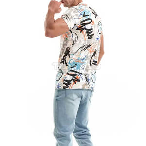 Nueva Llegada, Camiseta de Lona con Estampado por Sublimación Personalizable, Transpirable, de Secado Rápido y Ecológica para Hombre, Venta al por Mayor - Product Image 6