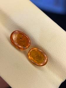 พลอยโกเมนสีส้มธรรมชาติทรงวงรีสำหรับทำเครื่องประดับ TZ - Product Image 4